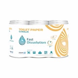 thumbnail of Bancale carta igienica idrosolubile 96 confezioni da 12 rotoli Fast Dissolution