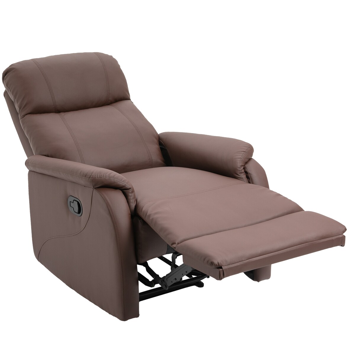 Poltrona Relax Manuale Schienale Reclinabile 145° Similpelle Marrone