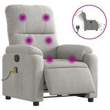 thumbnail of vidaXL Massagesessel Elektrisch Hellgrau Mikrofasergewebe
