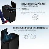 thumbnail of Kitchen Move Papelera de pedal de reciclaje MAJOR negro 60L Acero inoxidable Negro