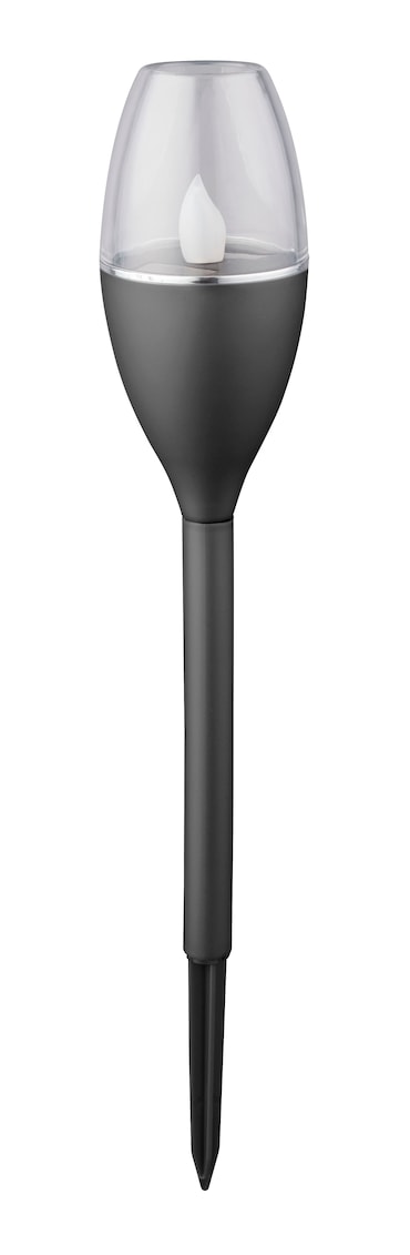 Tarrington House Juego de 4 lámparas solares para el jardín, 6,1 x 37,7 cm (ø x H), acero inoxidable/plástico, plata