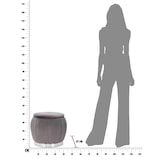 thumbnail of Pouf con contenitore in tessuto grigio Ø cm 43x43