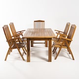 thumbnail of Conjunto de jardim. Mesa extensível de 180/240 cm de comprimento e 6 cadeiras reclináveis de madeira de teca de grau A