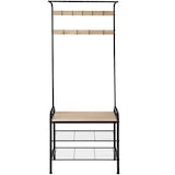 thumbnail of tectake Portemanteau - 73,5x36x184cm, Bois clair industriel, Chêne Sonoma - 404534