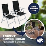 thumbnail of CASARIA® Aluminium Gartenstuhl Bern Klappbar Silber 2er Set