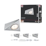 thumbnail of Paulmann Éclairage sous-meubles LED 3x2,8W 140x110mm 3x170lm 230/12V carré Acier brossé 93572