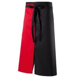 thumbnail of Schürze mit Schlitz mittig 100 x 80 cm Fb. schwarz/rot  : rot : 65% Polyester 35%Baumwolle 220 g/m²