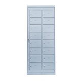 thumbnail of Lüllmann® Verteilerschrank, 2 Abteile, 16 Fächer, 1800 x 740 x 500 mm, lichtgrau