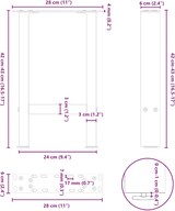 thumbnail of vidaXL Couchtischbeine Anthrazit 2 Stk. 28x(42-43) cm Stahl