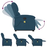 thumbnail of vidaXL Massagesessel mit Aufstehhilfe Blau Samt