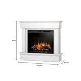 thumbnail of TORMES - Chimenea LED eléctrica independiente - 28' - Blanco mate - 111,5 x 102 x 33,5