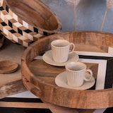 thumbnail of Coffret de 6 tasses à café avec sous tasses Liv -  9.00 cl Gris Rond Porcelaine Table Passion 9.00x7.00 cm