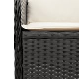 thumbnail of vidaXL Garten-Ecksofa mit Kissen Schwarz Poly Rattan