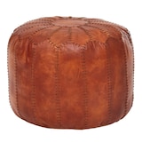 thumbnail of FineBuy Sitzhocker Echtleder 52x40x52cm Pouf Polsterhocker Rund Hocker Orient