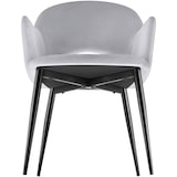 thumbnail of tectake Eetkamerstoel Sachel, fluweellook, gestoffeerd, 120 kg - lichtgrijs, Set van 2 - 405466