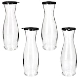 thumbnail of 2x MIA MISURA Wein-Karaffe mit Deckel schwarz 1L geeicht Glas-Krug Saft Wasser