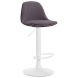 thumbnail of Décoshop26 - Tabouret de bar x1 moderne et confortable assise en tissu gris foncé pieds en métal blanc 10_0005669