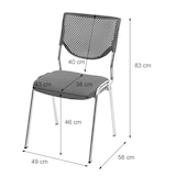 thumbnail of Besucherstuhl T401, Konferenzstuhl stapelbar, Stoff/Textil ~ Sitz grün, Füße chrom