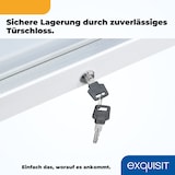 thumbnail of Exquisit Glastürkühlschrank GKS240-GT-160C weiss | Nutzinhalt: 237 L | Türschloss | 6 Gitterablagen | Umluftventilator | Standgerät