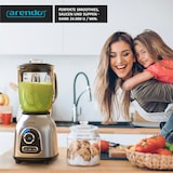thumbnail of Arendo Standmixer Edelstahl, 1400 Watt, Glas Smoothie Mixer / Maker Ice Crush Funktion Milchshaker, 1,75 Liter Glasbehälter, Silber/Schwarz
