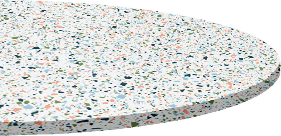 Restootab - Tischplatte Ø120 Dekor Terrazzo spectra chip