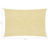 thumbnail of Toldo de vela beige HDPE 160 g/m² 5x7 m