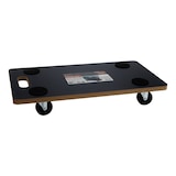 thumbnail of WellHome - Carrello da trasporto rettangolare con piano in MDF antiscivolo 58x29x9,5cm