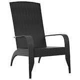thumbnail of vidaXL Adirondack-Gartenstuhl Schwarz Poly Rattan