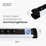 thumbnail of IOIO MS 2500 Aluminium Master Slave 5-fach Steckdosenleiste