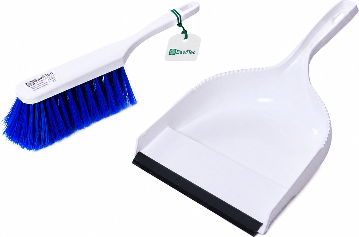 Hygiene Kehrgarnitur Handfeger und Kehrschaufel Kunststoff Industrie blau Lebensmittel