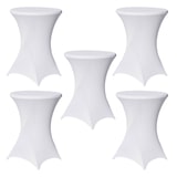 thumbnail of 5er Set Stehtischhusse Stretch weiß Ø 80 cm Tischhusse
