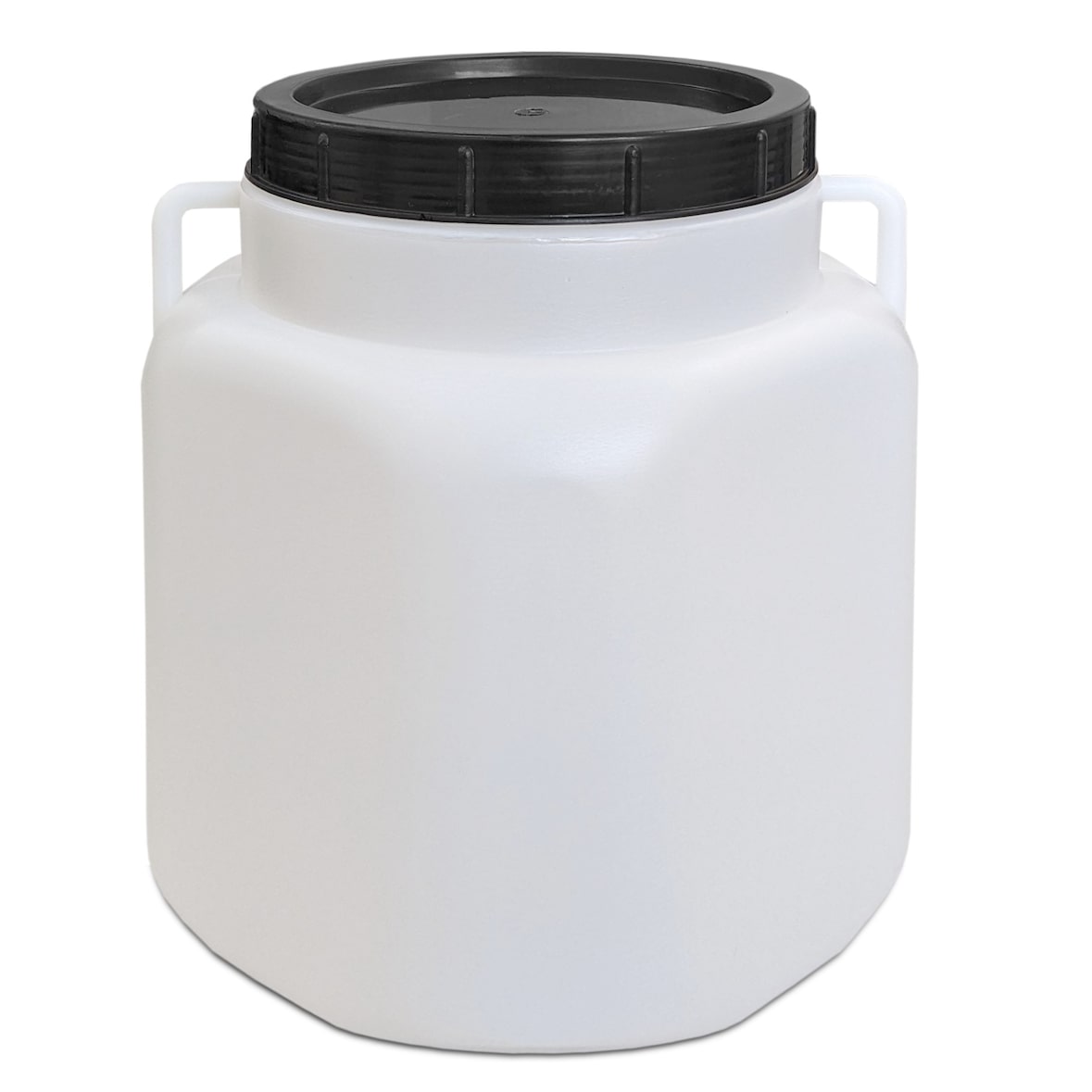 plasteo® 30 Liter Schraubdeckelfass weiß Weithalsfass, Lebensmittelecht, BPA-Frei, Futtertonne Kunststofffass Deckelfass Regentonne Sauerkrautfass