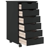 thumbnail of vidaXL Rollschrank mit Schubladen MOSS Schwarz Massivholz Kiefer