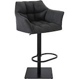 thumbnail of Banco de bar Damaso com revestimento em tecido cinza escuro/preto