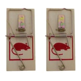 thumbnail of Mausefalle 2er Set Holz je 9,5x4,8cm i. Polybeutel Holz Mäusebekämpfung Nagetierfalle Schlagfalle Schädlinge Mäusefalle Nagerfalle Tierfalle