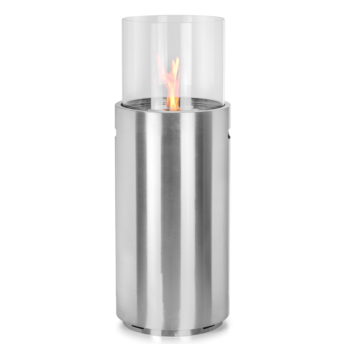 Moritz Bio Ethanol Kamin Stand Ø34cm x 86,5cm Edelstahl 1L Ethanolkamin Glasfeuer Ofen