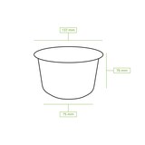 thumbnail of BIOZOYG 50 Stück Suppenbecher 375ml Einwegbecher Ø 10,5cm, kompostierbar, aus Zuckerrohr, umweltfreundliche Bio-Einweg Speisebecher Bagassebecher