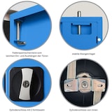 thumbnail of PROREGAL Stahlschrank BEE mit 9 lackierten Fachböden | HxBxT 195x92x42cm | Grau-Hellblau | Werkstattschrank Werkzeugschrank Aktenschrank
