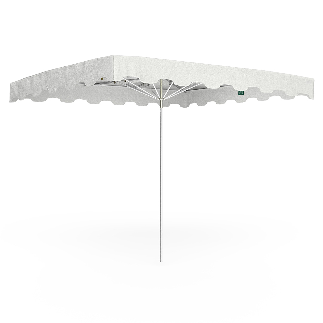 Parasol de marché forain 300x250cm Blanc - Armature  + Toile + Housse