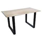 thumbnail of SIT Möbel Esstisch Baumkante 160 cm | Platte 26 mm Akazie hell gekälkt antik | Gestell schwarz | B 160 x T 85 x H 77 cm | 07107-65 | Serie TABLES&CO