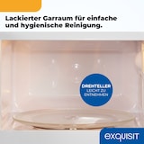 thumbnail of Exquisit Mikrowelle 20L, 1000 Watt Grill, 700 Watt, Einfache Bedienung, 25,5cm Drehteller, 5 Leistungsstufen, Timer, 2 Drehregler, MW 802G silber