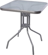 thumbnail of Bistrotisch Balkontisch Gartentisch Terrassentisch Glastisch silber 60x60 cm : Silber