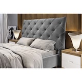 thumbnail of KAWOLA Bett ANNY Polsterbett Velvet grau 160x200cm