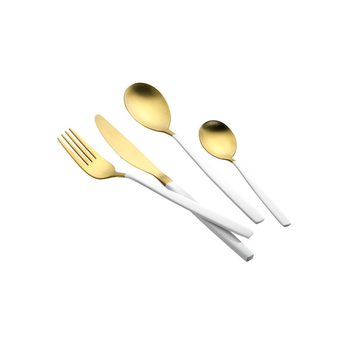 24-teiliges Besteck KIARA, gold und weiß