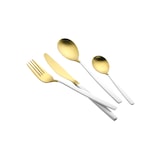 thumbnail of 24-teiliges Besteck KIARA, gold und weiß