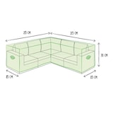 thumbnail of Housse d'extérieur pour salon de jardin, gris beige, forme L, 215 cm x 215 cm x 85 cm x 70 cm