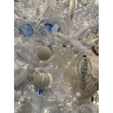 thumbnail of 12 Weihnachtskugeln 8cm Kunststoff Glitzer geriffelt Styropor Christbaumkugeln