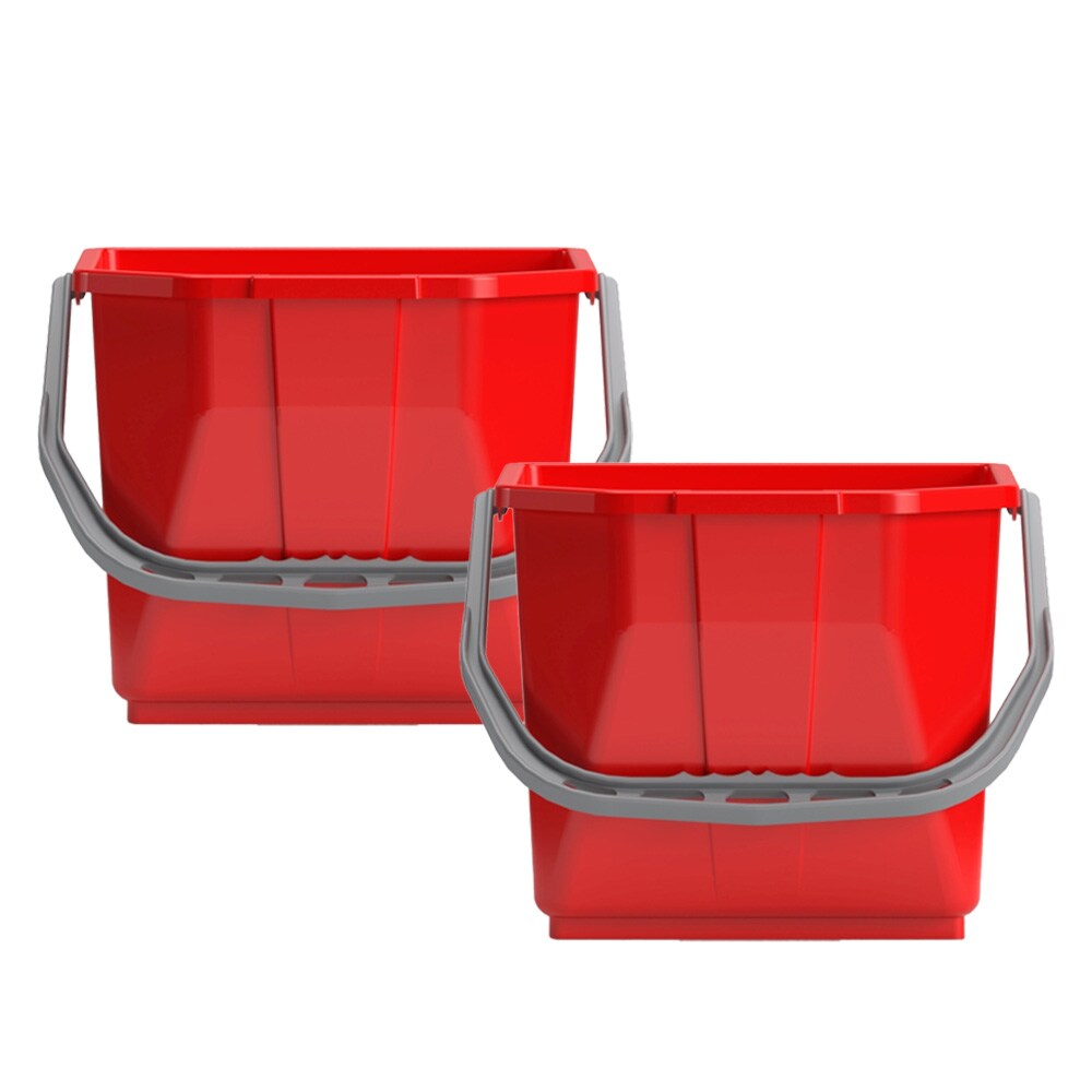 Boîte 2 seaux en moplen rouge de 15 Lt.