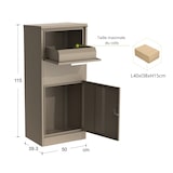 thumbnail of Boîte aux lettres taupe avec compartiment colis –  Acier Galvanisé