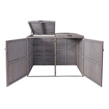 thumbnail of XL 2er-/4er-Mülltonnenverkleidung | HxBxT 126x158x98 cm | Anthrazit-Grau | Mülltonnenbox Mülltonnenabdeckung Holz FSC®